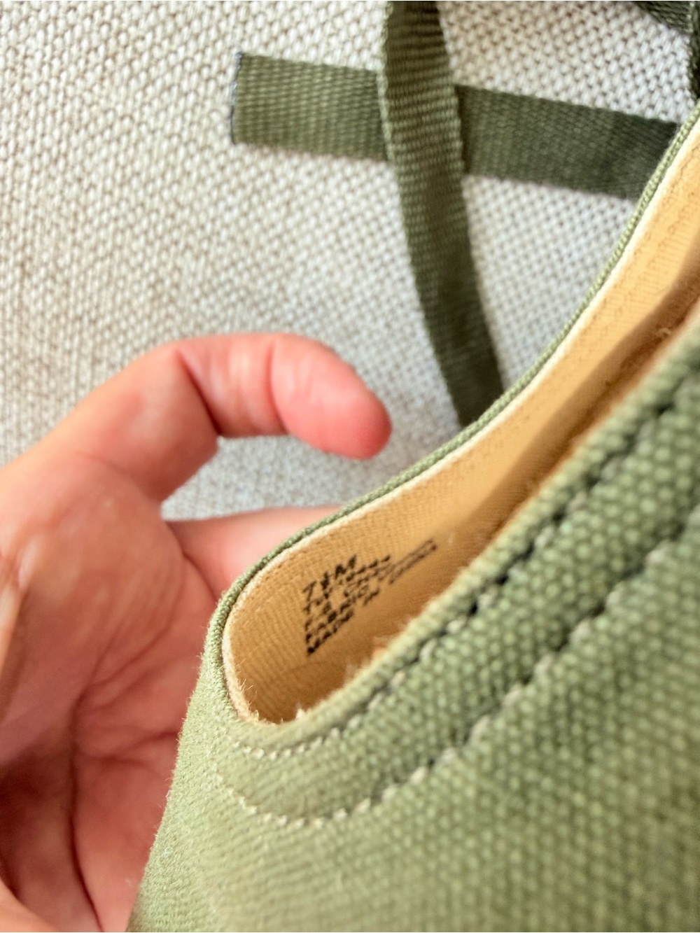 Tommy Hilfiger Olive Green and Cream Espadrille Wedge Sandals - Picture 6 of 6